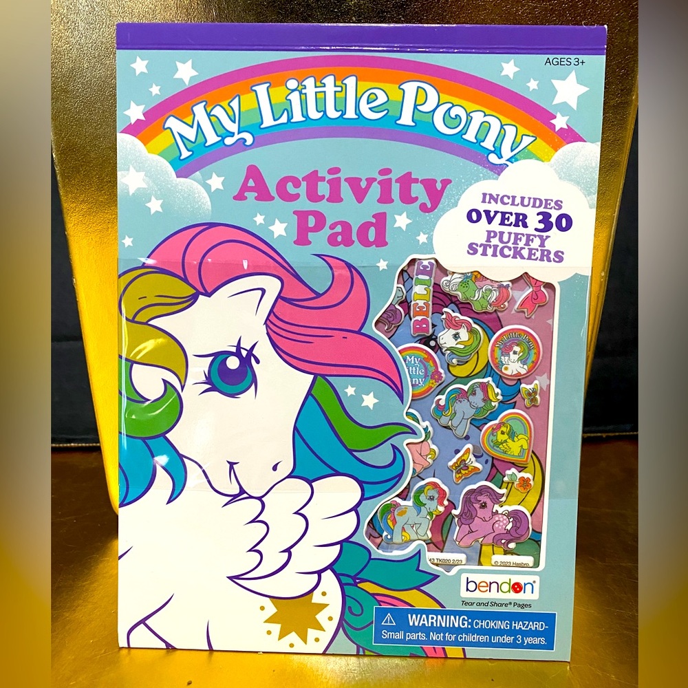 MY LITTLE PONY NWT 80’s STYLE MY LITTLE PONY ACTIVITY PAD AND PUFFY STICKERS